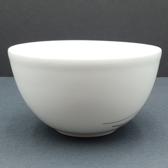 Tabletops Gallery 365 Alec Soup Cereal Dessert Ice Cream Bowls Black Gray Lines - Picture 4 of 7